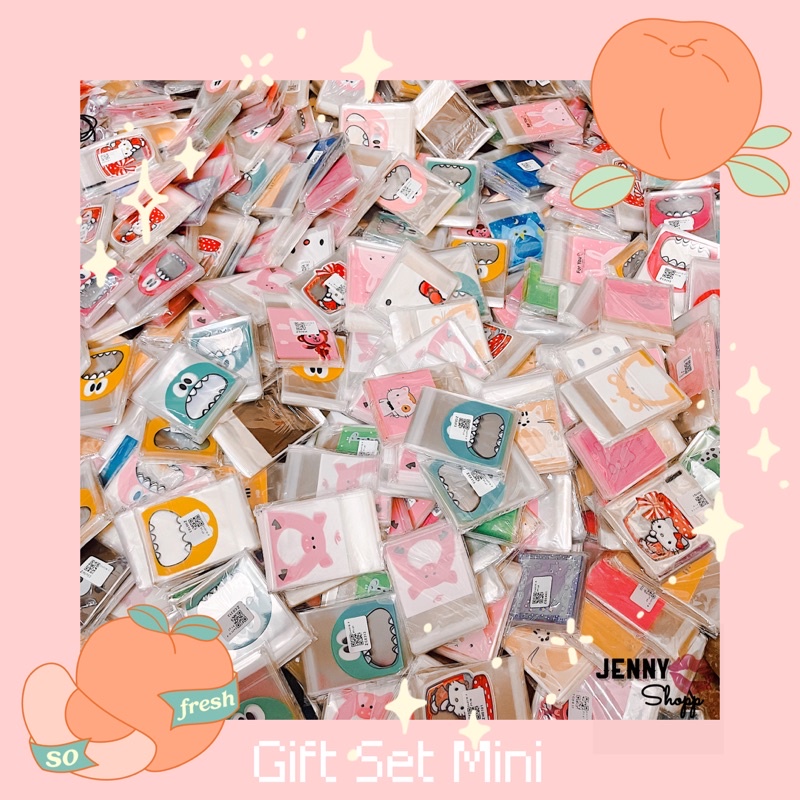 SAMPLE SET CHUN BUỘC TÓC NHIỀU MÀU HÌNH NGỘ NGHĨNH CUTE TÚI 7*7CM