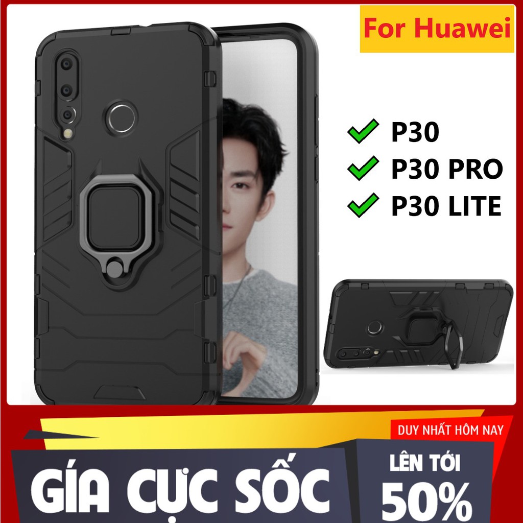 Ốp lưng Huawei P30/ P30 Pro/ P30 Lite Ốp Iron Man ốp batman ốp chống sốc kèm Iring cực chất xem video tiện lợi