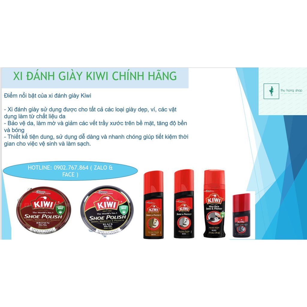 XI ĐÁNH GIÀY KIWI DẠNG NƯỚC- KIWI SHOE POLISH