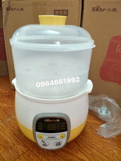 Nồi nấu cháo chậm bear 0.8L + CÓ LỒNG HẤP