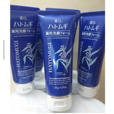 Sữa rửa mặt Hatomugi Hạt Ý Dĩ Cleansing and Ance Care Foam giúp làm sạch, trắng da, ngăn ngừa mụn 130g Nhật Bản | BigBuy360 - bigbuy360.vn