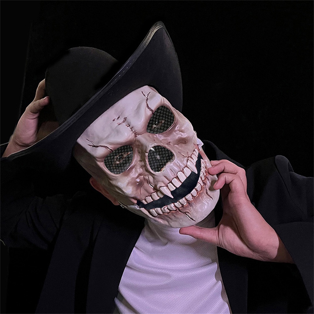 Mặt Nạ Hóa Halloween Kinh Dị Đầu Lâucó Thể Cử Động Miệng Mặt Nạ Đầu Lâu Kinh Dị Mặt Nạ Kinh Dị Đáng Sợ Dùng Trang Trí Halloween