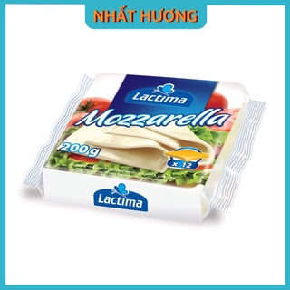 Phô mai lát mozzarella lactima 200gr -12 miếng-giao còn hạn- không đổi trả hàng