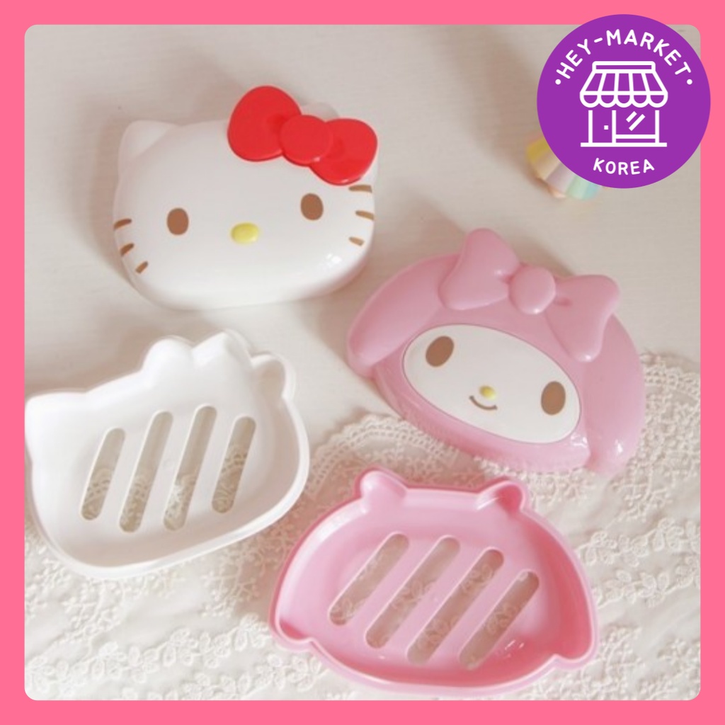 ❤️Hộp Đựng Xà Phòng Hình Hello Kitty Đáng Yêu Ốp❤️ Giá Đỡ Xà Phòng Chống Thấm Nước Tiện Dụng Cho Phòng Tắm / Nhà Bếp / Nhà Vệ Sinh