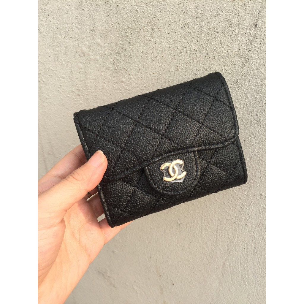Ví gift hãng Chanel bằng da đựng thẻ tag chanel with complement of chanel BẢN GIỚI HẠN