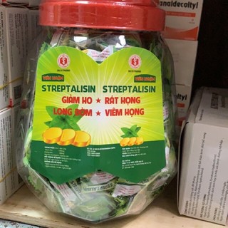 Kẹo ngậm giảm ho bạc hà streptalisin lọ 400 viên