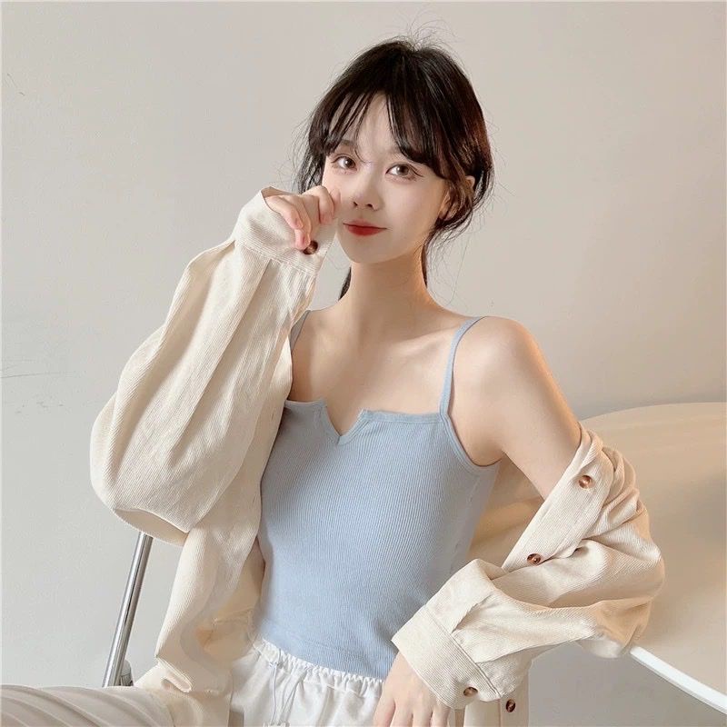 Áo Bra Nữ 2 Dây Xẻ V Kèm Mút Đệm Ngực. mã 6697