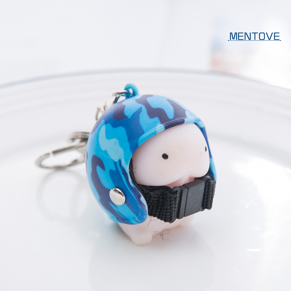 &lt; Đồ Chơi Mentove &gt; Móc Khóa Hình Mochi Mềm Đội Mũ Bảo Hiểm Trang Trí Nội Thất Ô Tô