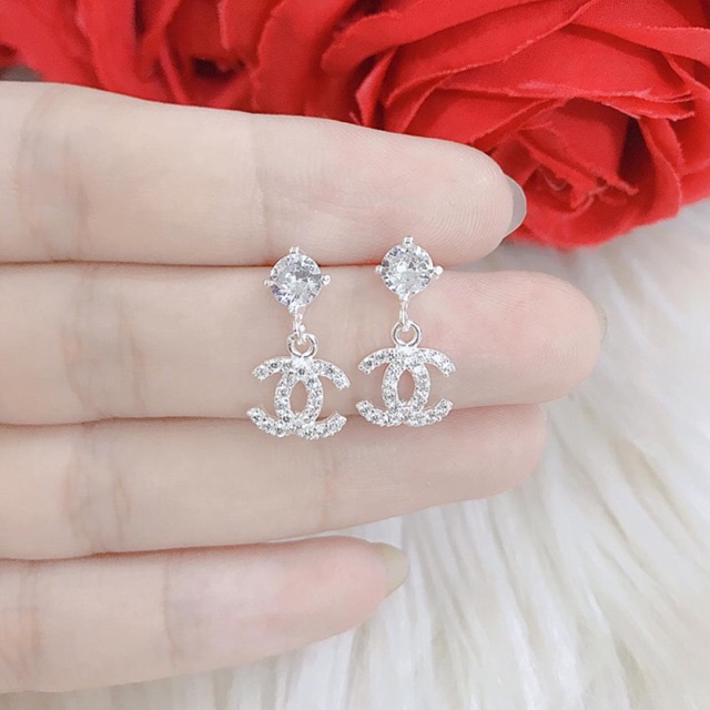 Bông tai THJ chữ X nhỏ xinh chuẩn bạc ta