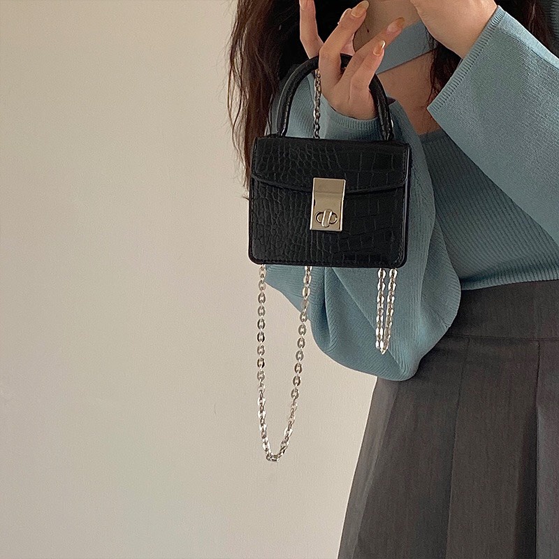 Túi xách 2 size 13cm, 18cm vân da rắn chuẩn hàng quảng châu loại 1