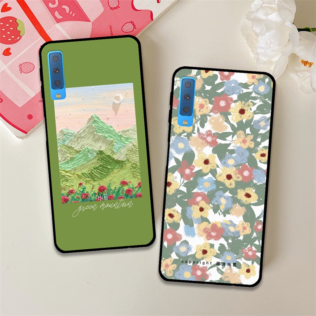 Ốp lưng Samsung A7 2018 - A9 2018 hình hoa vintage nữ tính - BỀN ĐẸP GIÁ RẺ