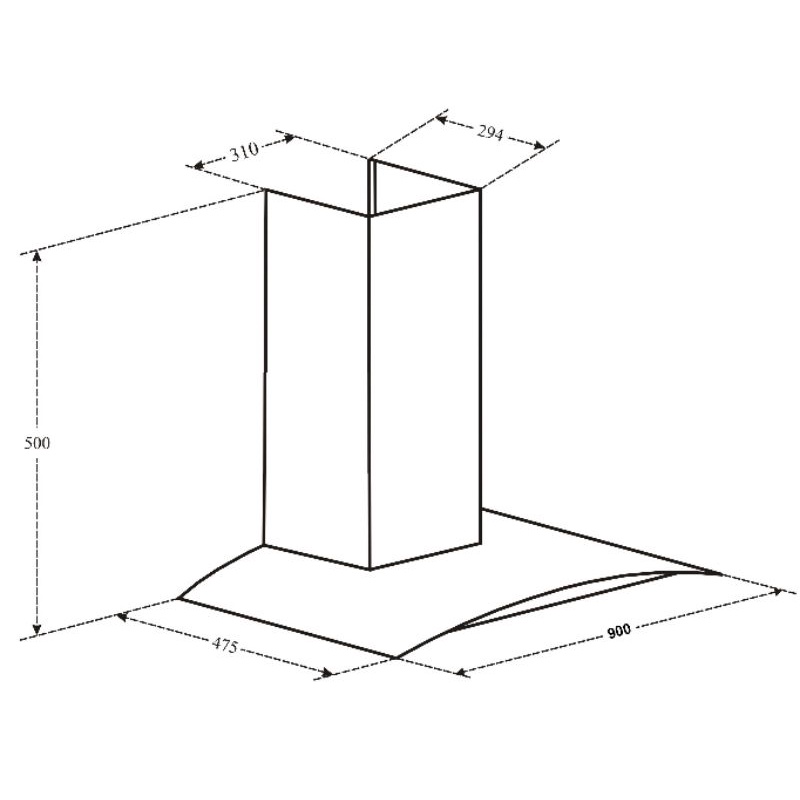 Máy Khử Mùi Kính Cong Dài 90Cm CANZY CZTB90