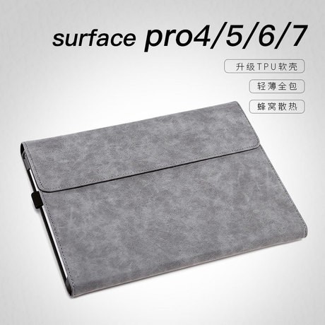 Lật Bao Da Nắp Gập Mềm Mại Cho Surface Pro4 5 6 7 Go Por X