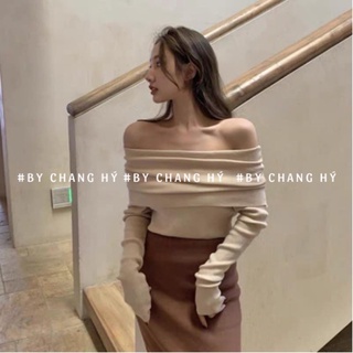 Áo len trễ vai Quảng Châu Kèm ảnh thật 👻