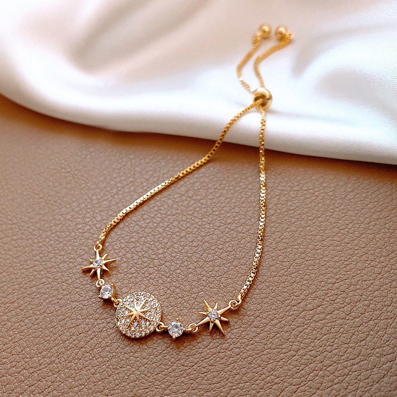 Vòng Tay Họa Tiết Bầu Trời Sao Thiết Kế Đơn Giản Thời Trang Cho Nữ