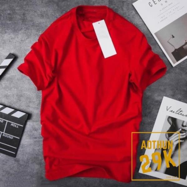 ÁO THUN TRƠN UNISEX ĐỎ TƯƠI