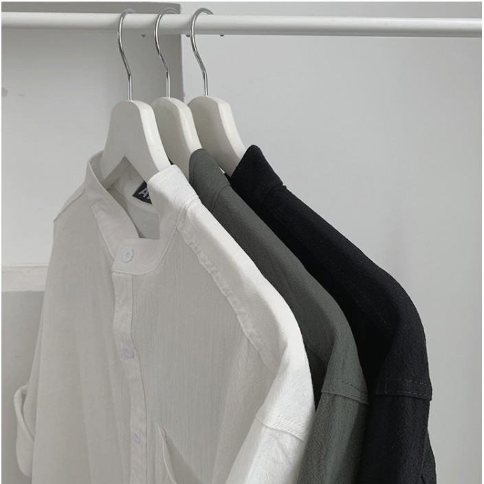 Áo Sơ Mi Đũi Cổ Tàu Form Rộng Siêu Hot hàng cao cấp chất siêu đẹp - SP20 | BigBuy360 - bigbuy360.vn