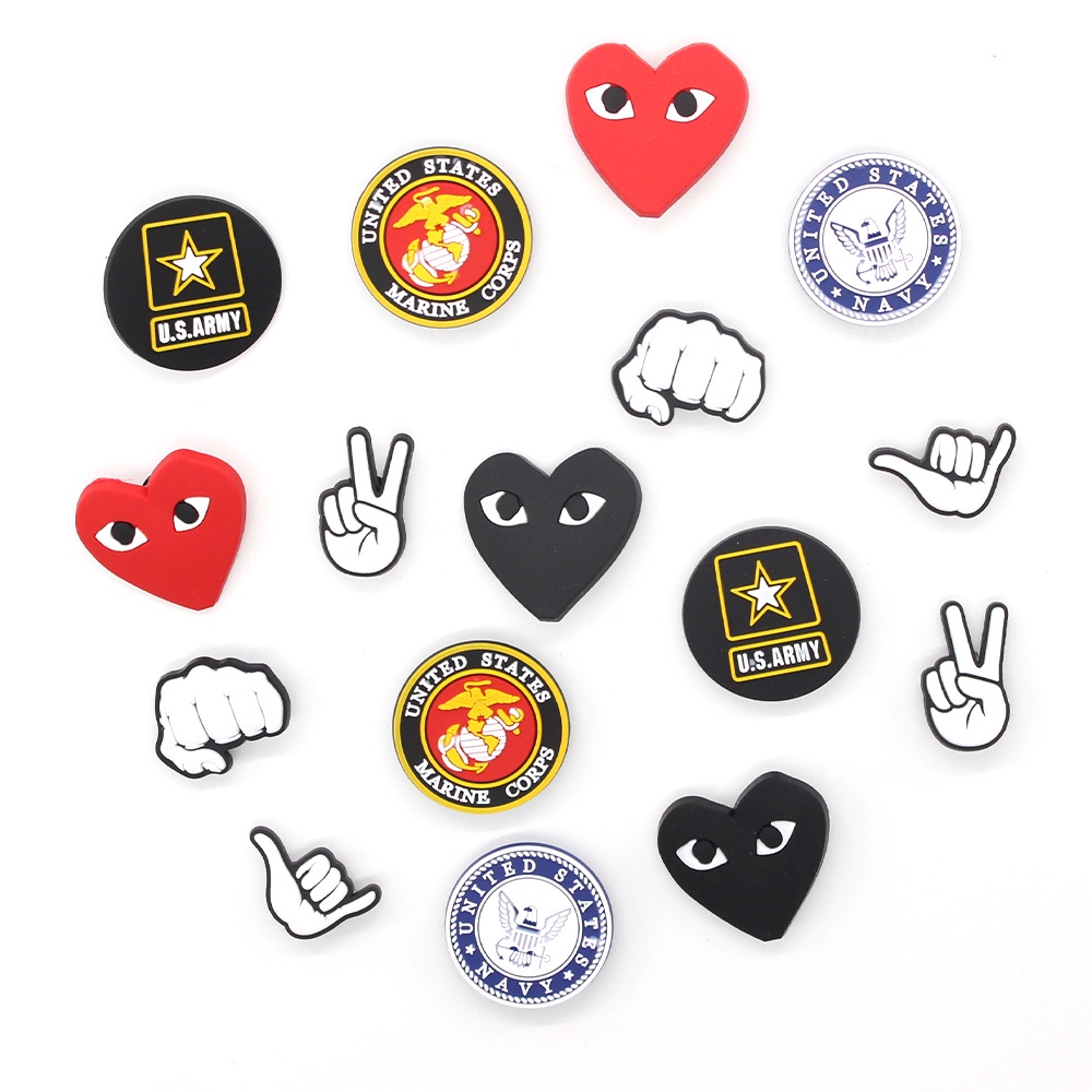 Crocs Jibbitz thời trang giày khóa giày hoa DIY  Shoe Charms pvc accessories  Phụ kiện dép