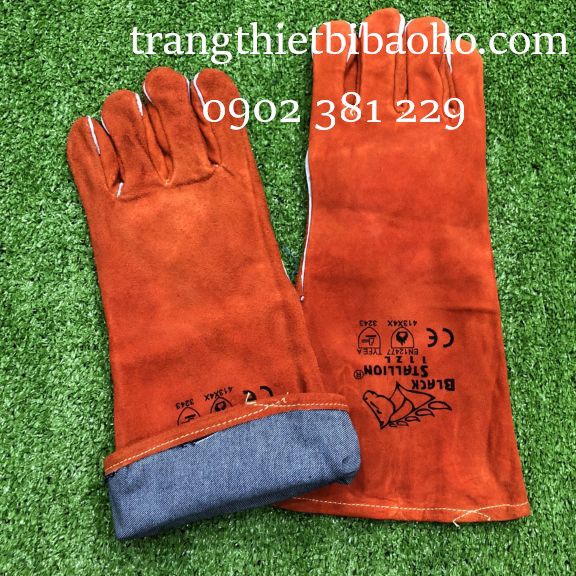 Găng Tay Da Hàn Black Stallion 112L Con Ngựa (Orange) - 40cm