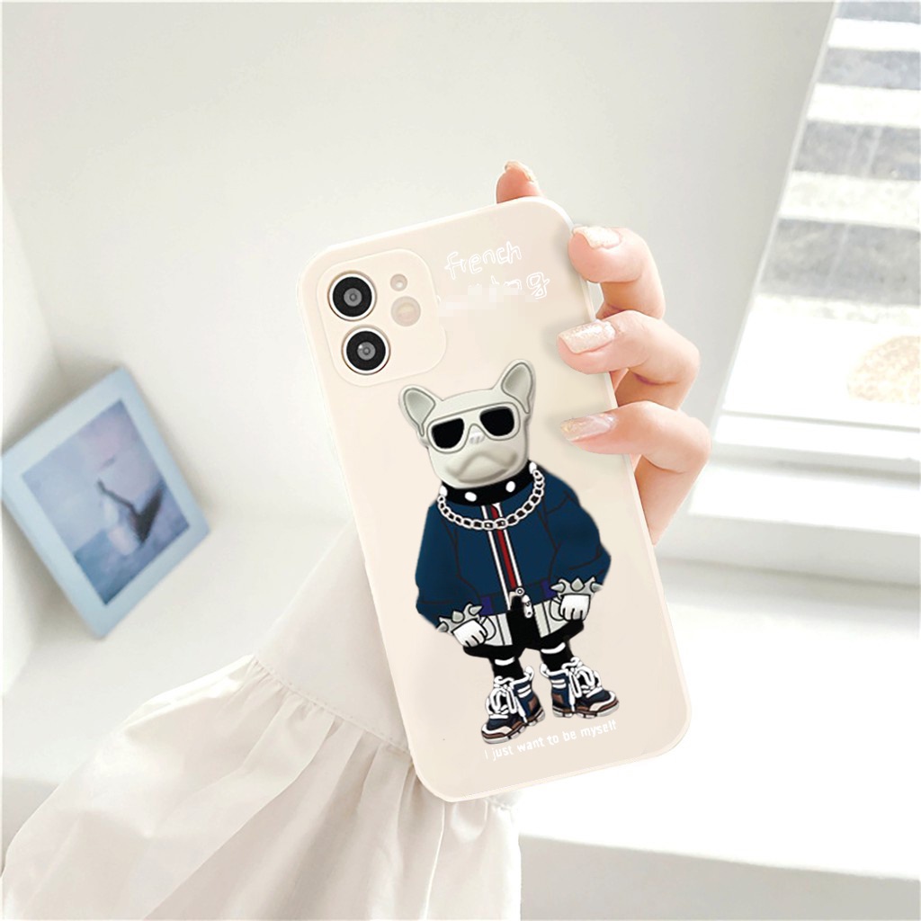 Ốp lưng iphone Bull Ngầu cạnh vuông BVC dành cho iphone 11 7plus 8plus x xsmax 11pro max 12pro 12promax 13promax e105
