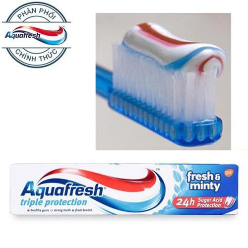 [ TRẮNG RĂNG THƠM MÁT ] Kem đánh răng Aquafresh bạc hà thơm mát 100ml của Mỹ, Hạn sử dụng đến 24 tháng