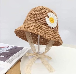 Mũ cói hoa cúc cho bé yêu👒👒👒