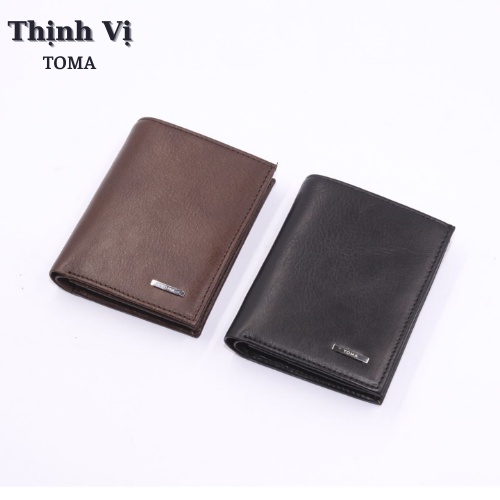 Ví da nam TOMA CHÍNH HÃNG 100% da trơn đựng thẻ BẢO HÀNH 24 THÁNG