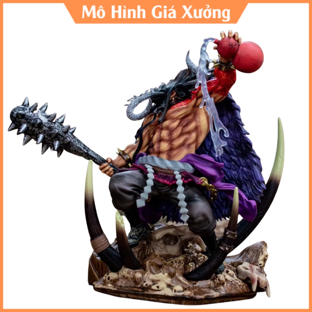 Mô Hình One Piece Tứ hoàng Kaido dáng đứng cầm bình rượu cực kì ngầu . Cao 35cm , nặng 3,4kg . Figure One Piece