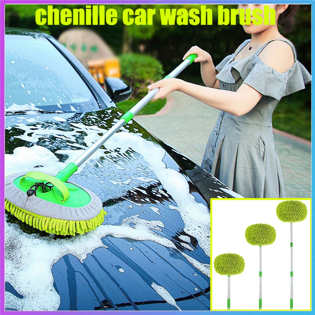 Chổi rửa xe Chổi rửa xe Chổi rửa xe Chổi rửa xe Microfiber chenille ba phần có thể thu vào 118CM chổi chuyên dụng dành cho xe hơi lông mềm làm sạch xe rửa xe dụng cụ rửa xe