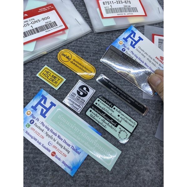 Tem thông số dream thái chính hãng