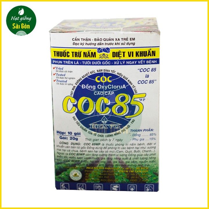 Thuốc Trừ Bệnh Coc85 WP (Gói 20g), thuốc trừ bệnh góc đồng coc 85