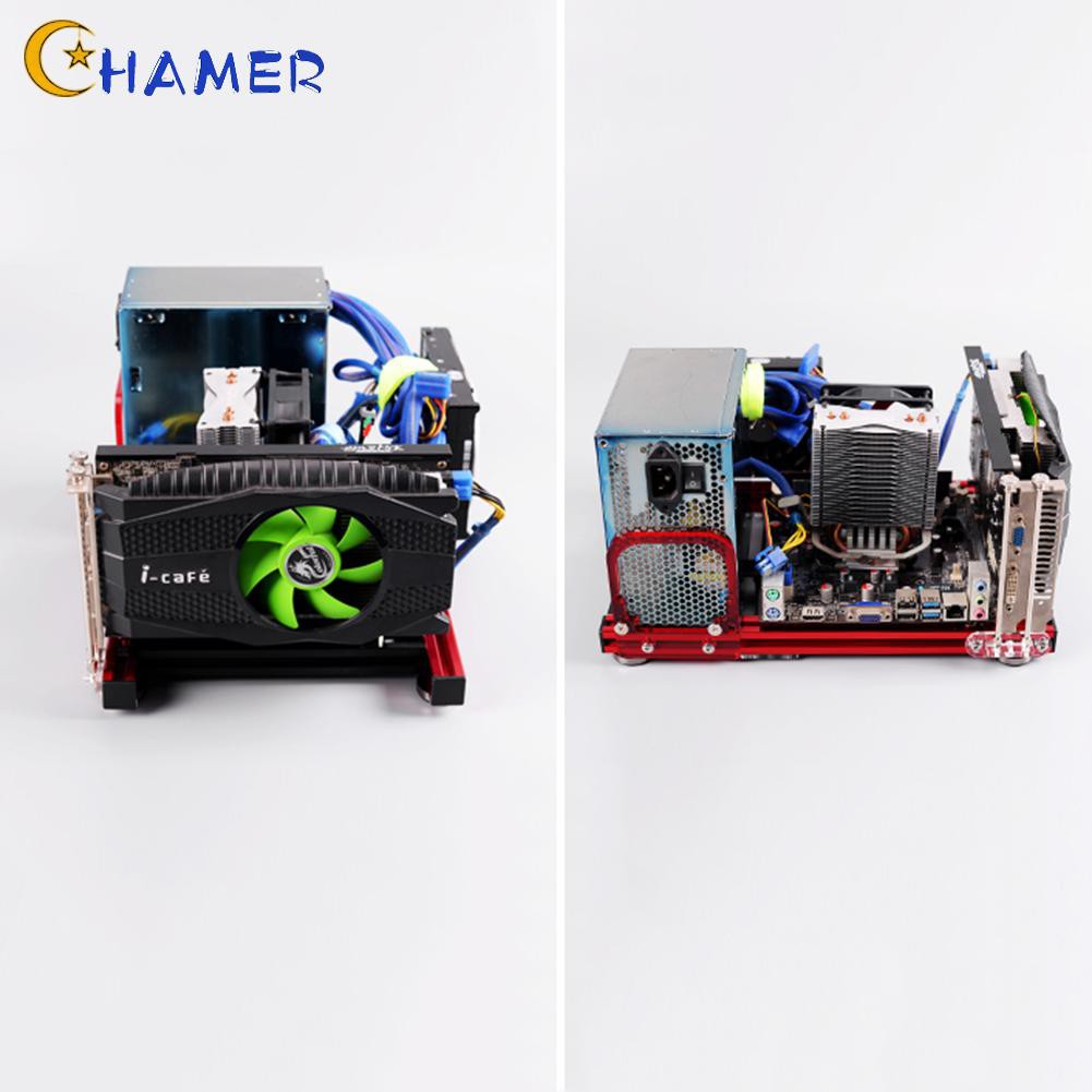 PC Case Test Bench Computer DIY Mini Open Aluminum Alloy Frame ITX Motherboard 17*17cm Nude ATX Steady Practical