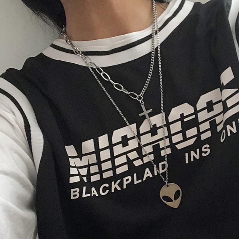 Dây Chuyền Mặt Chữ Thập Phong Cách Đường Phố Cá Tính