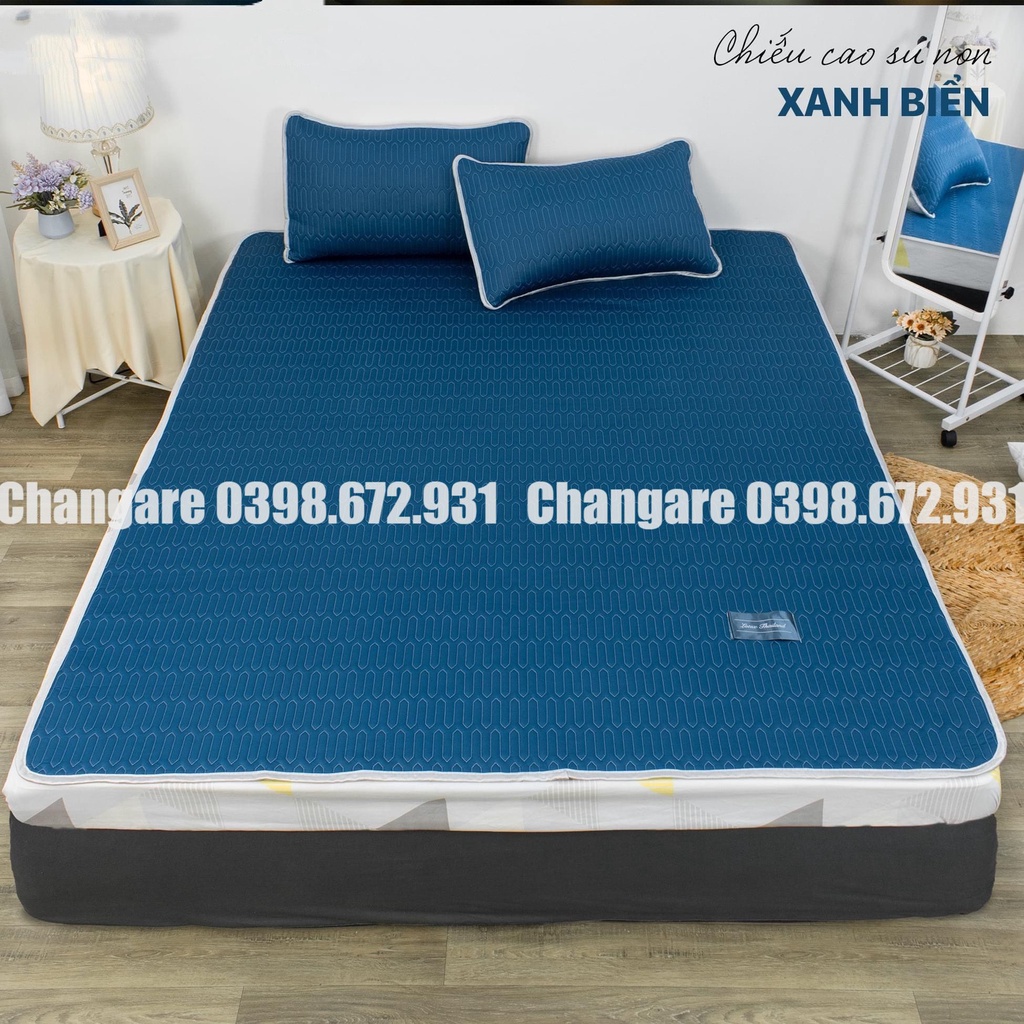 Chiếu điều hòa cao su non Tencel Latex kèm 2 vỏ gối đầu mát lạnh hàng nhập giá rẻ dủ kích thước m6 m8 2m
