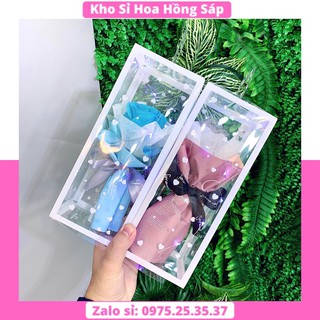 Hoa nhủ set02 hoa hồng kim tuyến combo hộp + hoa + led