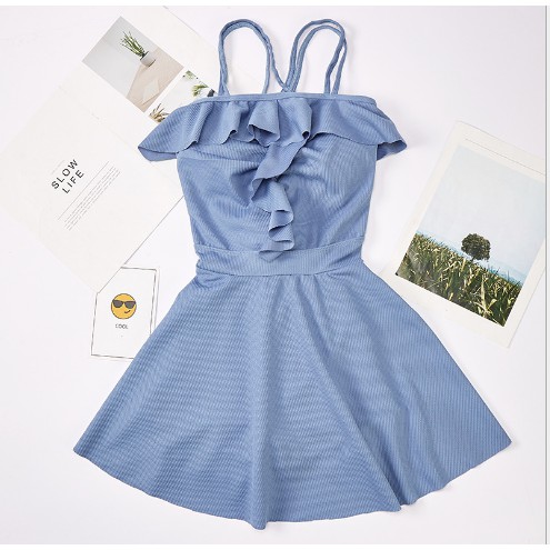 [Hàng Order] Váy Đi Tắm Biển Nữ liền kín đáo dễ thương  BKN41 bộ bơi đi biển