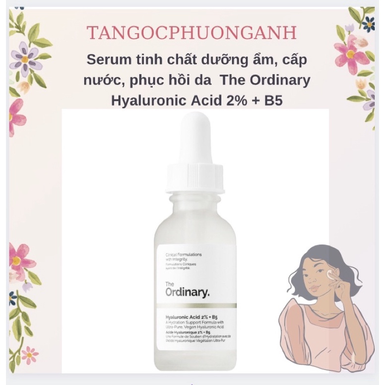 Serum dưỡng ẩm THE ORDINARY HYALURONIC ACID 2% phục hồi da, cấp nước