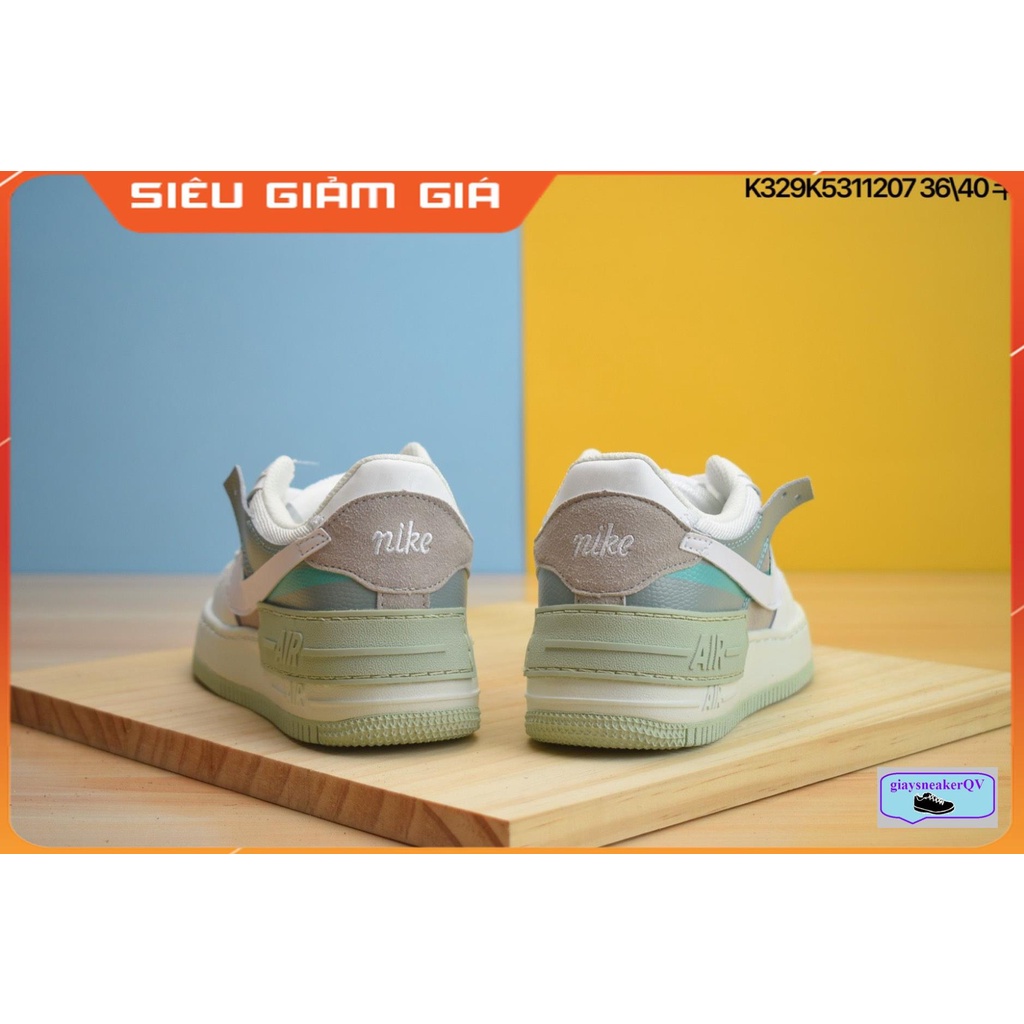 Giày thể thao Air Force 1 Shadow Spruce Aura Green siêu phong cách, cao cổ  năng động,AF1