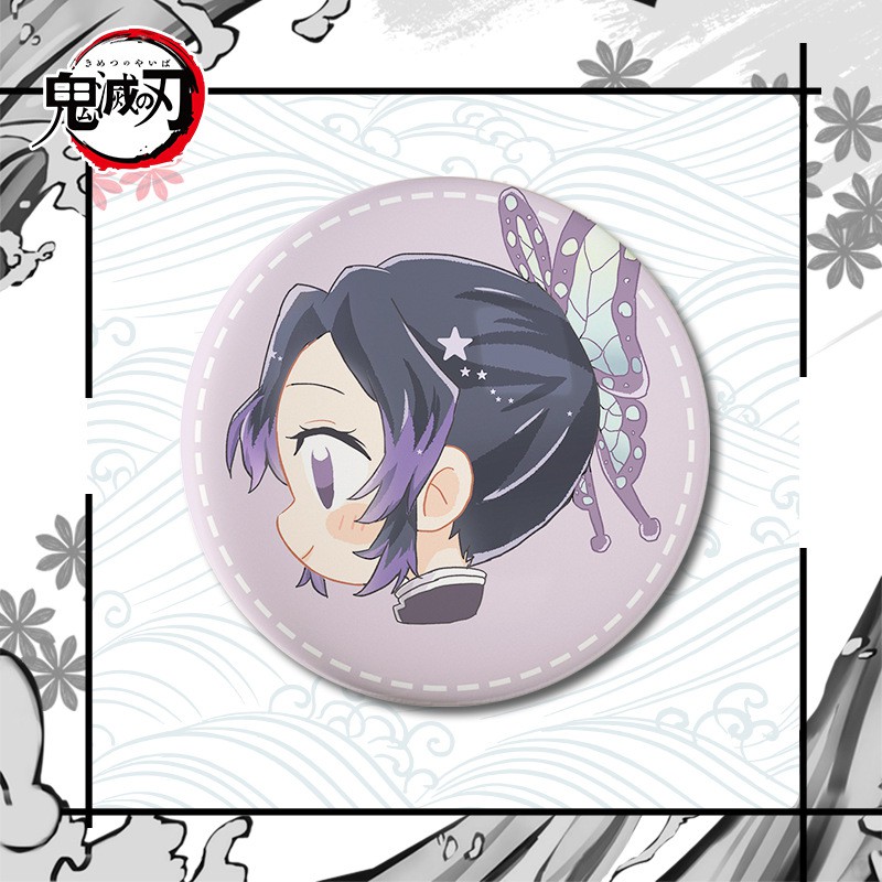 Huy hiệu IN HÌNH Kimetsu no Yaiba Thanh Gươm Diệt Quỷ anime chibi dễ thương tiện lợi