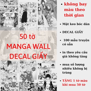 COMBO 50 TỜ có keo dán MANGA WALL