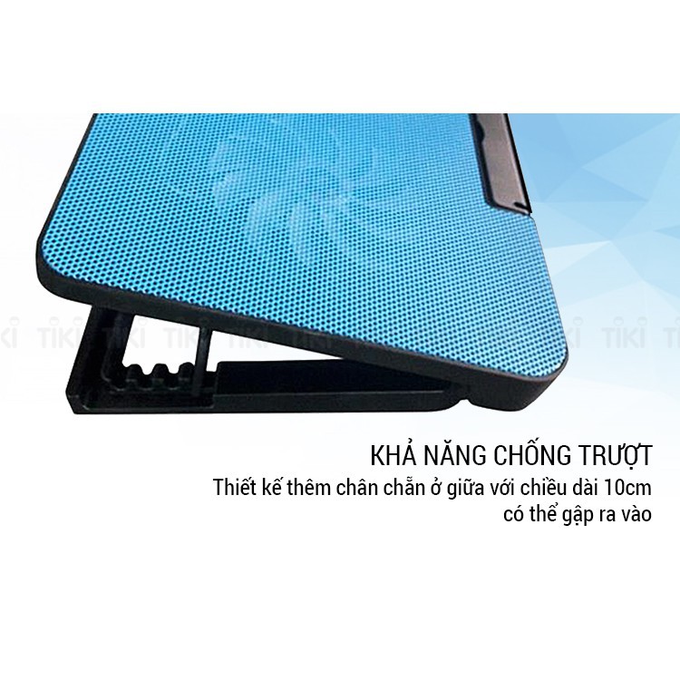 Đế Tản Nhiệt Cho LapTop N130 2Fan - Quạt Mát Tản Nhiệt Bảo Vệ Tuổi Thọ Cho Máy Tính Xách Tay Có Khung Nâng