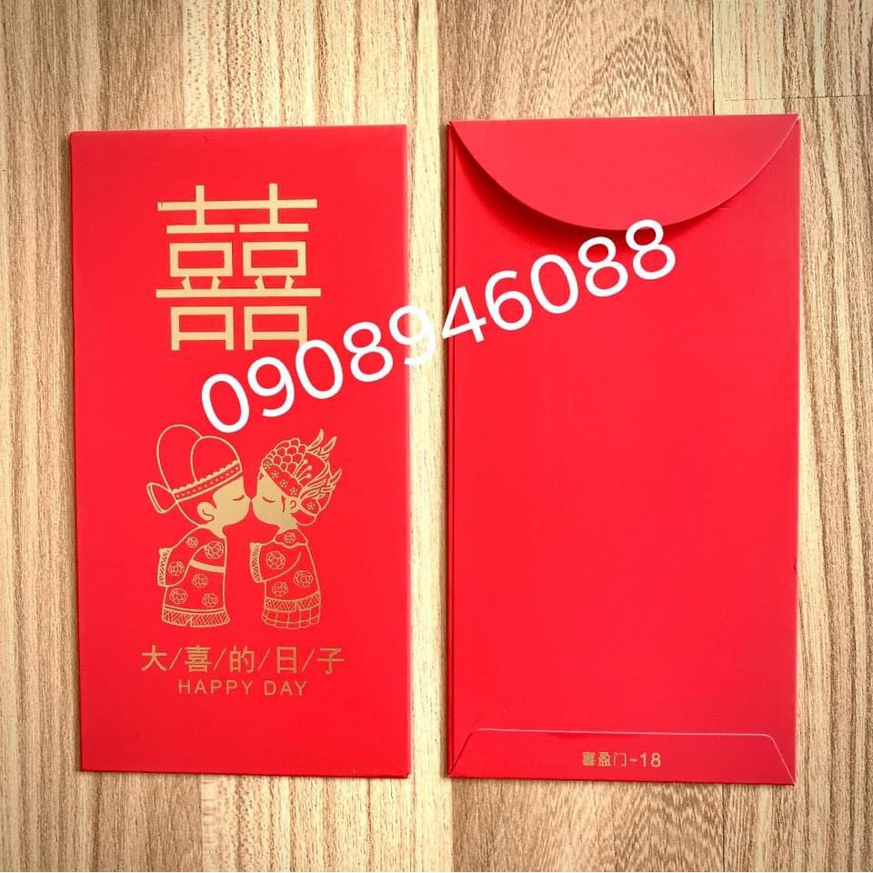 COMBO 6 LÌ XÌ CƯỚI HỎI - MẪU CÔ DÂU CHÚ RỂ TRUNG HOA TRUYỀN THỐNG