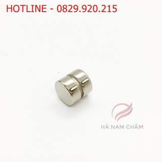 nam châm 1 rãnh phi 10mm dày 10mm mạ nikel