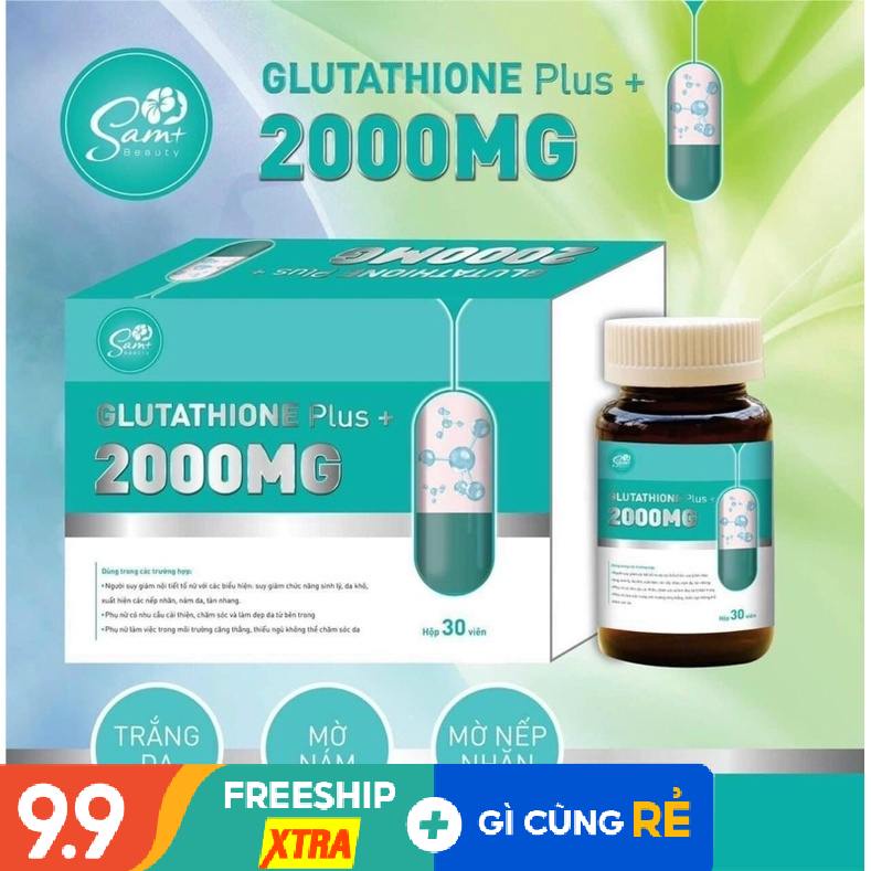 Viên Uống Trắng Da Collagen Glutathione Giảm Nám Mờ Nhăn Hộp 30 Viên
