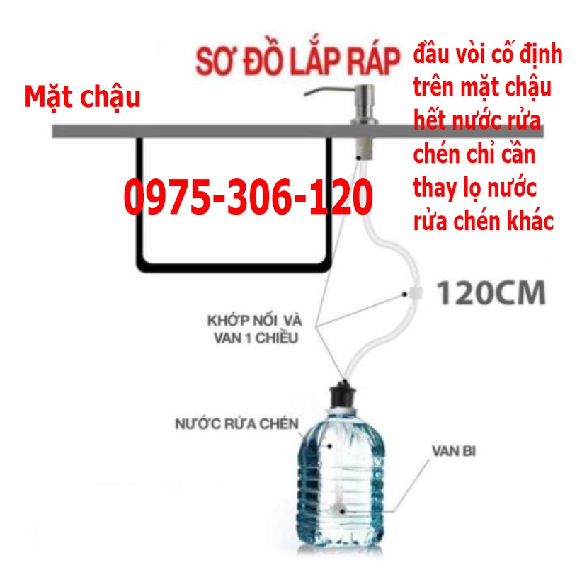 [CÓ DÂY NỐI DÀI 1m2] Bộ Đầu Bơm Hút Dầu Rửa Chén Xà Bông Nước Rửa Bát Tiện Lợi Có Vòi Dẫn Ống silicon Dài 1.2 Mét