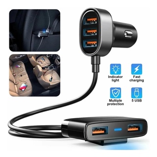 Tẩu sạc điện thoại nhanh 5 cổng usb 6.2a cho xe hơi