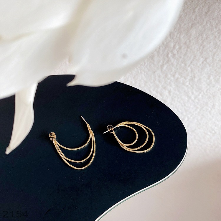 Bông tai nữ ngọc trai nhân tạo Eleanor Accessories hình chữ C cao cấp phụ kiện trang sức Hàn Quốc
