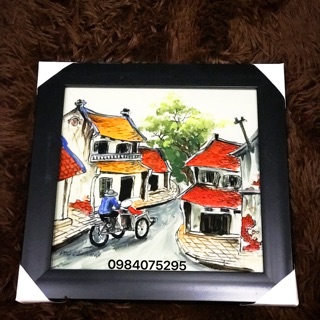Tranh sứ phố cổ Hà Nội