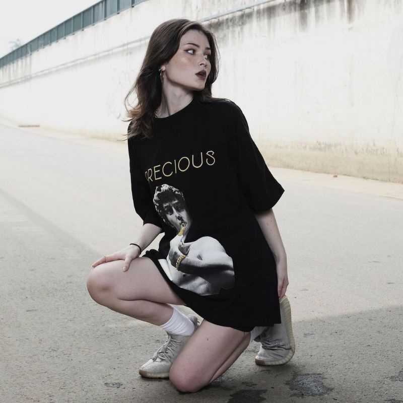 Áo thun tay lỡ nam nữ unisex form rộng THIÊN THẦN PRECIOUS ullzang vải cotton mịn giá rẻ mặc đơn đôi nhóm