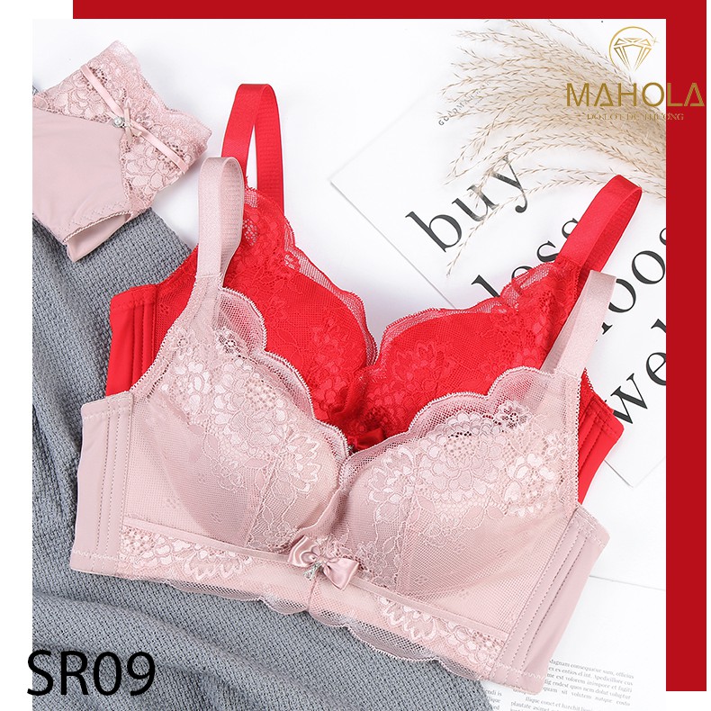 Áo Lót Su Đệm Vừa Chất Ren Không Gọng Nâng Ngực Tự Nhiên _MAHOLA_SR09